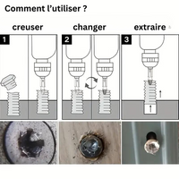 ProVis™ : Extracteur de Vis sans effort (x6)