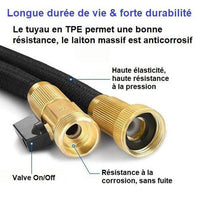 TUYAU D'ARROSAGE EXTENSIBLE + PISTOLET D'ARROSAGE - HOOPY®